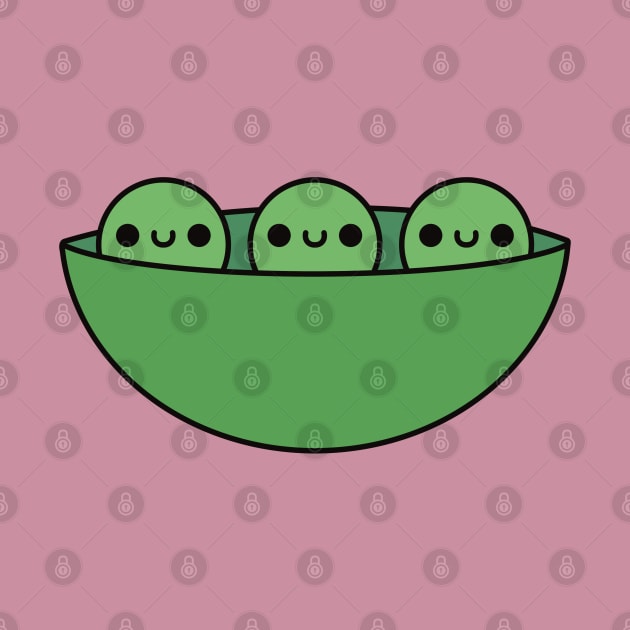 Cute Kawaii Peas In A Pod by KawaiiByDice