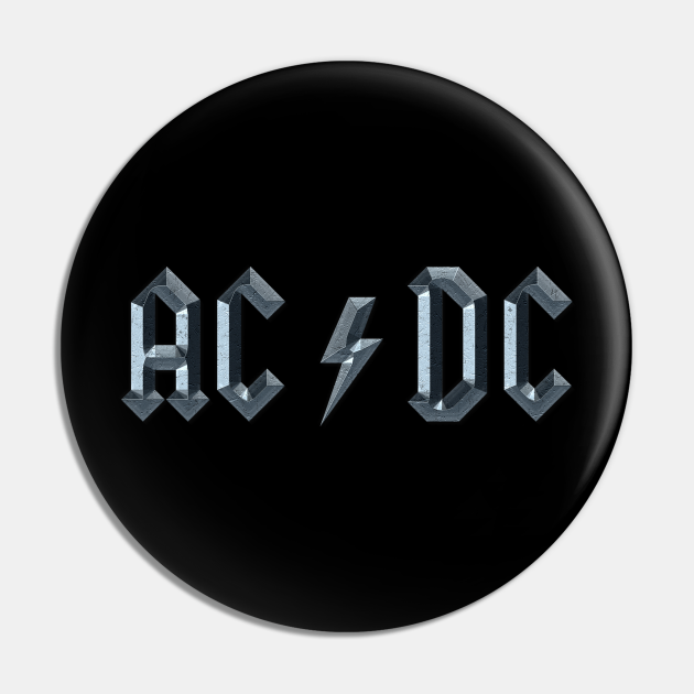AC DC 3D logo - Ac Dc Band - Pin | TeePublic