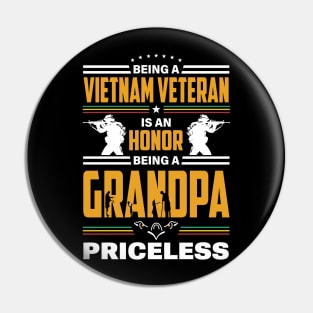 Vietnam Veteran Grandpa Pin