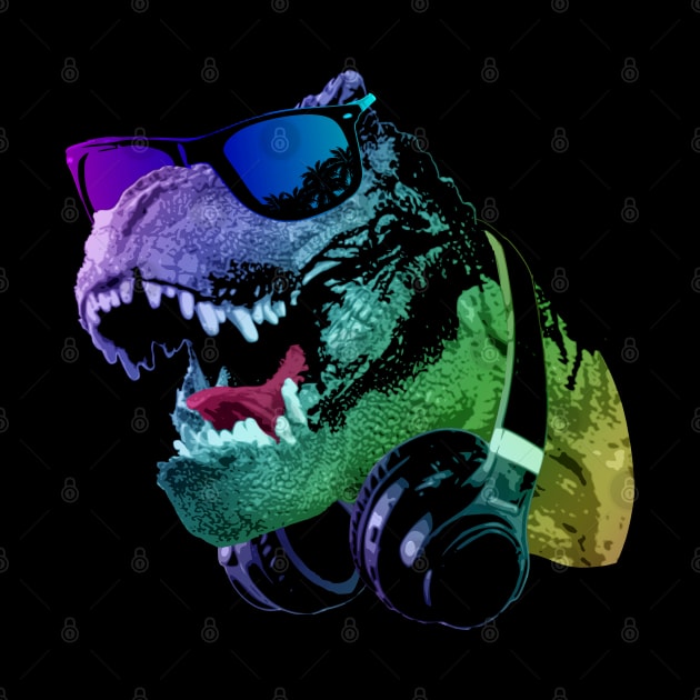 DJ T-Rex by Nerd_art