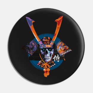 Grinning Samurai Skull Pin