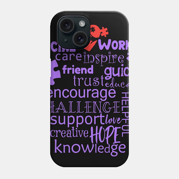 Womens Social Worker Gift Print Graduation Social Work Product Phone Case by Linco