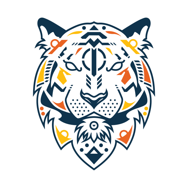 Unique Tiger Head by wikuideots