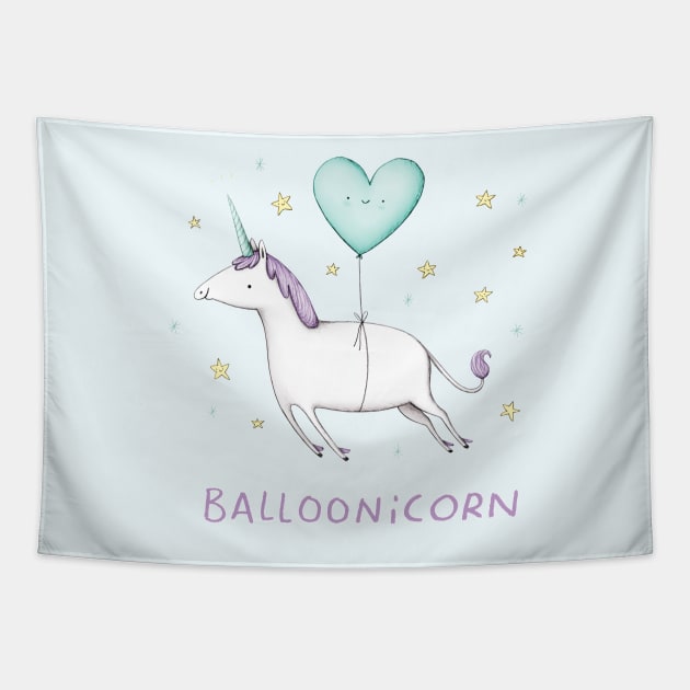 Balloonicorn Tapestry by Sophie Corrigan