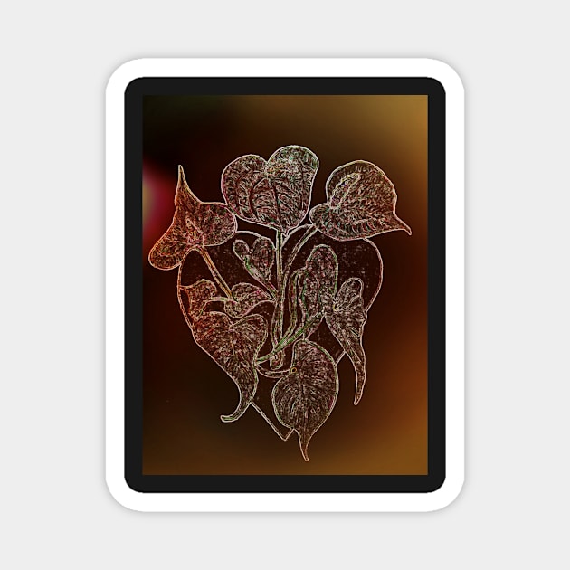 Red Peace Lily Magnet by MagsWilliamson