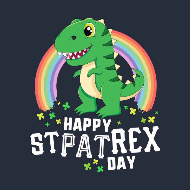 Happy St Pat T-Rex Day T-Shirt Dinosaur St Patricks Day Kid by 14thFloorApparel