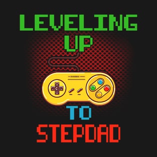 Promoted To Stepdad T-Shirt Unlocked Gamer Leveling Up T-Shirt