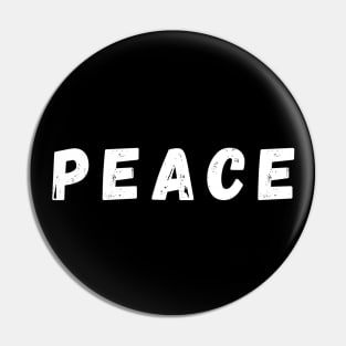 Peace - White Pin