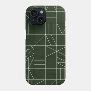 My Favorite Geometric Patterns No.6 - Deep Green Phone Case