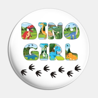 DINO GIRL - cute dinosaur shaped letters Pin