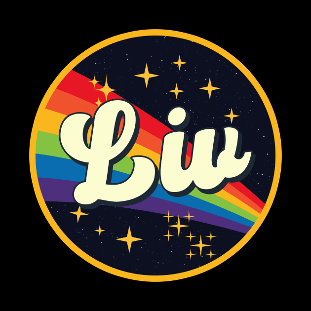 Liv // Rainbow In Space Vintage Style by LMW Art