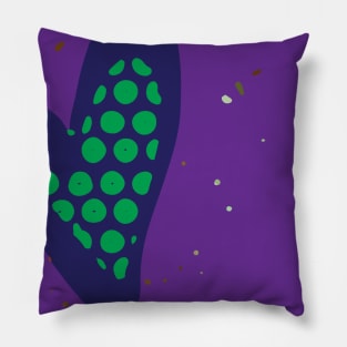 Abstract Hearts Graphic Design in Purple Blue Green Complementary Tones GC-116-12 Pillow