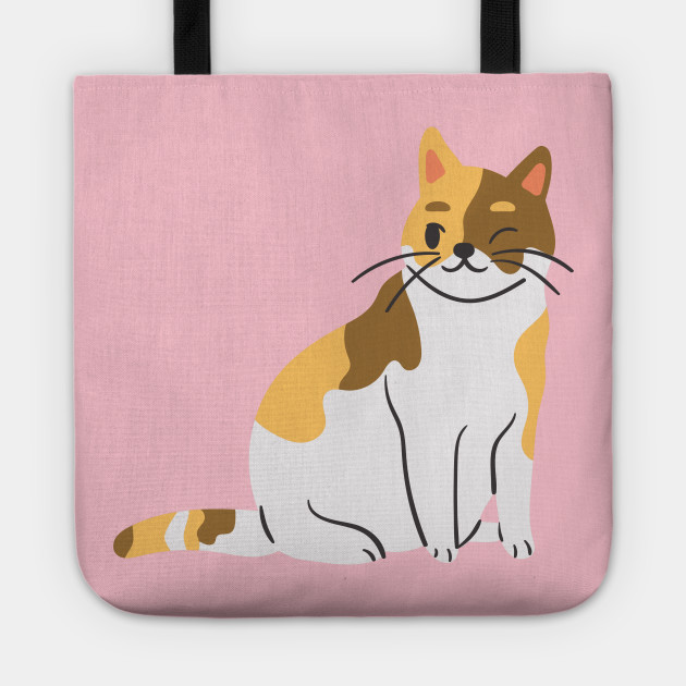 Blinking Cat Cat Blinks One Eye Binking Cat Tote Teepublic