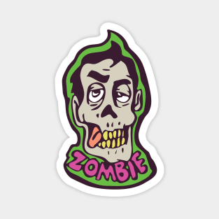 Zombie head illustration Magnet