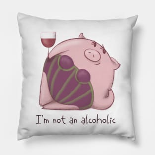 pig with wine Pillow