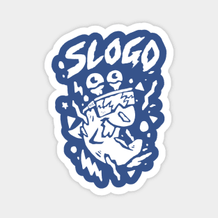 Slogo Cartoon in white Magnet