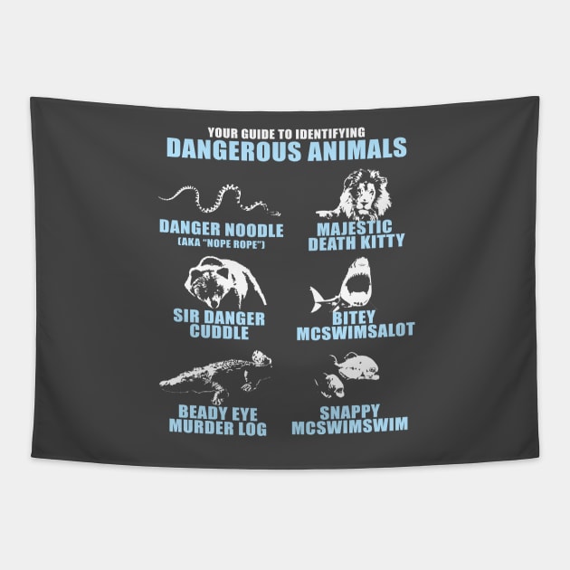 Your Guide to Identifying Dangerous Animals Tapestry by NerdShizzle