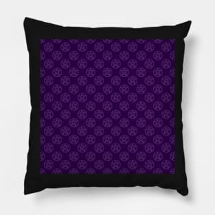 Dark Purple Stone Pentagrams Pillow