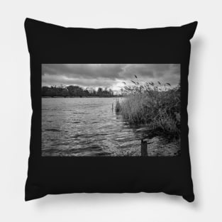 Country estate lake in the English countryside Pillow