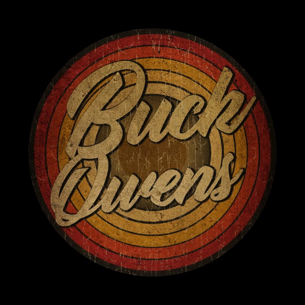 arjunthemaniac,circle vintage retro faded Buck Owens by arjunthemaniac