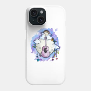 Angel holding a guitar Phone Case