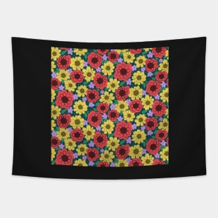 Colourful Abstract Pop Art Florals Tapestry