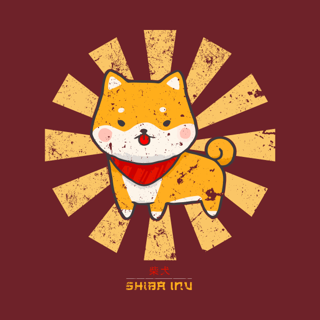 Shiba Inu Retro Japanese Dog by Nova5