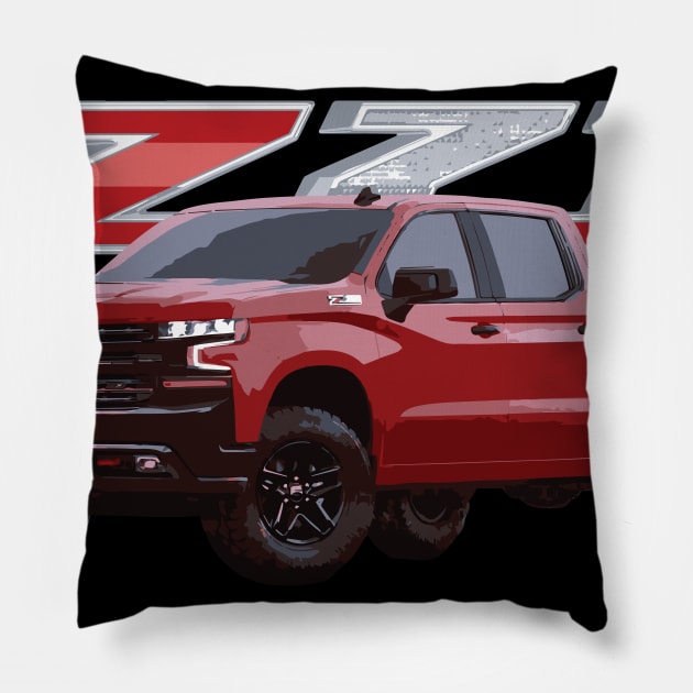 chevy silverado z71 4x4 Pillow by cowtown_cowboy