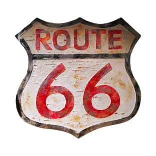 Vintage Route 66 USA America Highway Sign T-Shirt