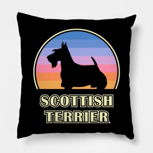 Scottish Terrier Vintage Sunset Dog Pillow