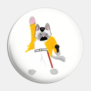 Freddie Meowcury Freddie Mercury as a Cat Pin