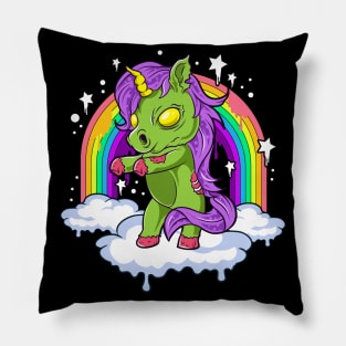 Unicorn Zombie Zombicorn Zombiecorn Halloween Pillow