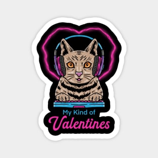 CAT VALENTINES GAMER Magnet