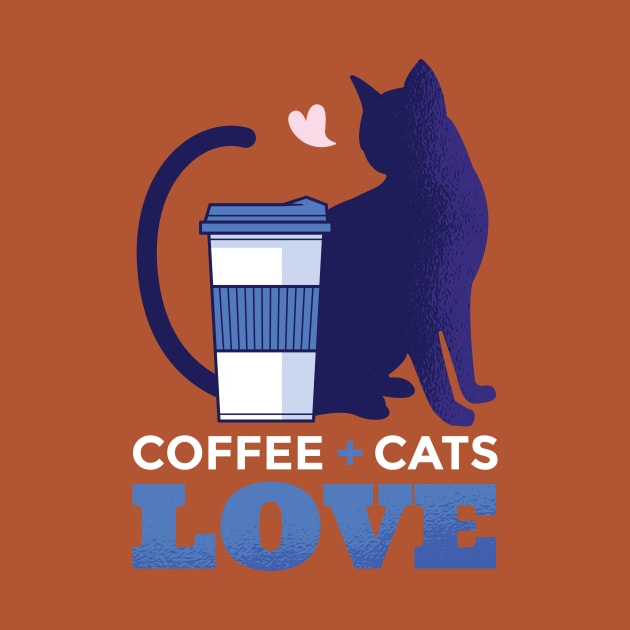 Coffee Plus Cats Is Love Graphic Tee by vexeltees