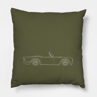 Triumph TR4 - profile stencil, white Pillow