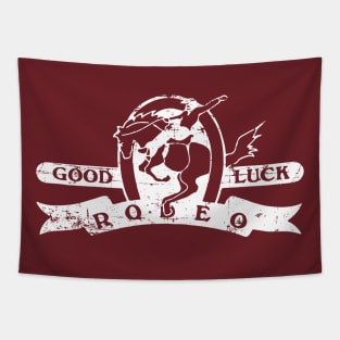 Good Luck Rodeo Lewisville Texas White Tapestry