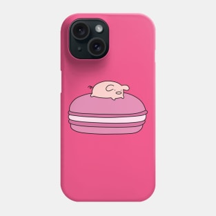 Pig and Giant Pink Macaroon Phone Case