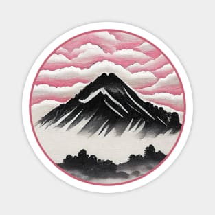 Japanese Mountain Vintage Art Landscape Magnet