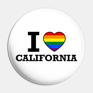 I LOVE CALIFORNIA GAY PRIDE Pin