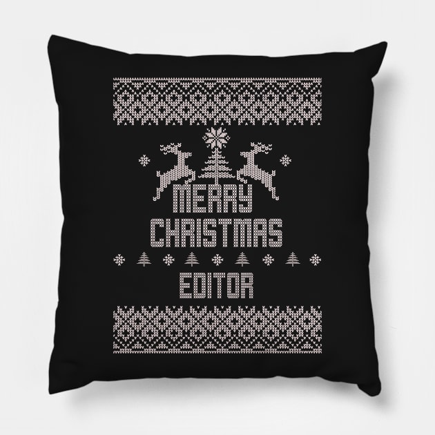 Merry Christmas EDITOR Pillow by ramiroxavier