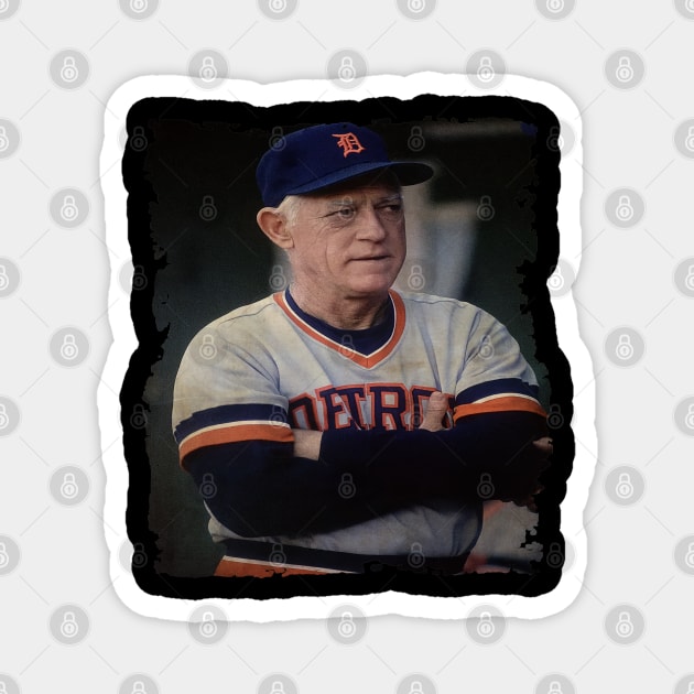 Sparky Anderson in Detroit Tigers Vintage #2 Magnet by TiiAR MANEH99 