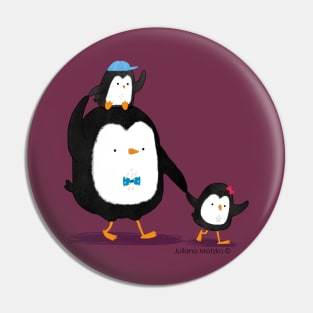 Dad Penguin and his kids Pin