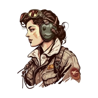 Vintage woman fighter pilot T-Shirt