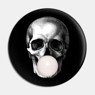 skull head on gummy balloon Pin