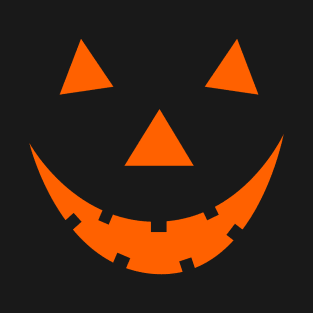 Orange halloween pumpkin face T-Shirt