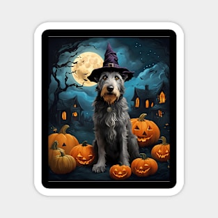 Aesthetic Halloween Irish Wolfhound Dog Witch Pumpkin Horror Nights Custom Magnet