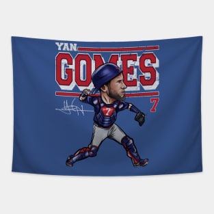 Yan Gomes Chicago C Cartoon Tapestry