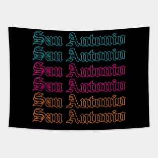 San Antonio Old English Outline Tapestry