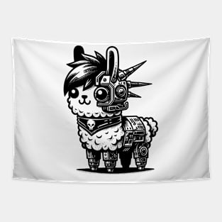 Gothic Punk Llama Tapestry