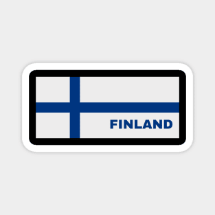 Finland in Finnish Flag Magnet